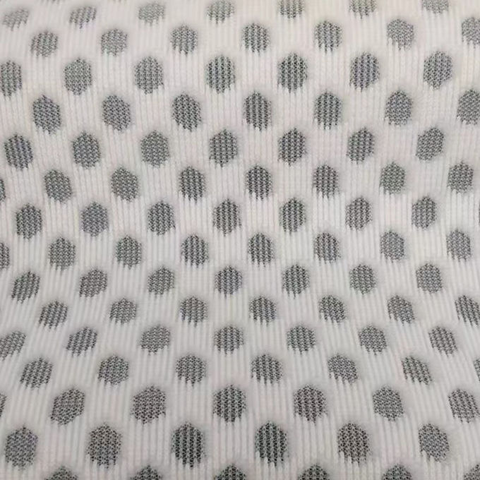 호흡 가능한 공기망 흰색 폴리에스테르 망 천재 재활용 폴리에스테르 망 430gsm 3